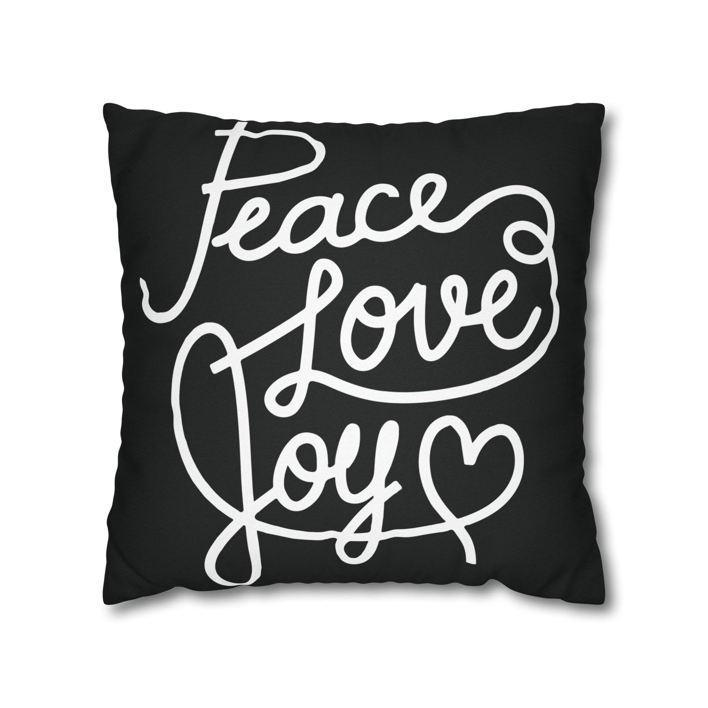 Peace Love Holiday Pillowcase, Festive Decor Pillowcase, Christmas Throw Pillow, Winter Home Decor, Seasonal Decorative Pillow Cover